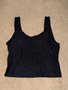 Gymshark Black Ribbed Tank Crop Top - Women
